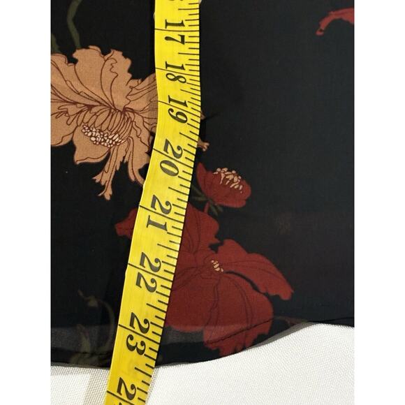 New Monteau Women’s Sz M top modest Floral Sheer Lined Boho whimsigoth Fairy - Picture 5 of 6